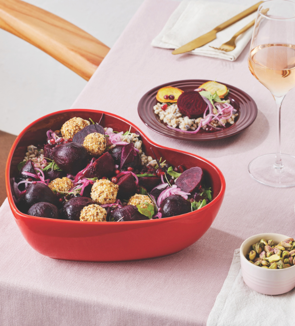 Heirloom Beetroot and Green Harissa Salad